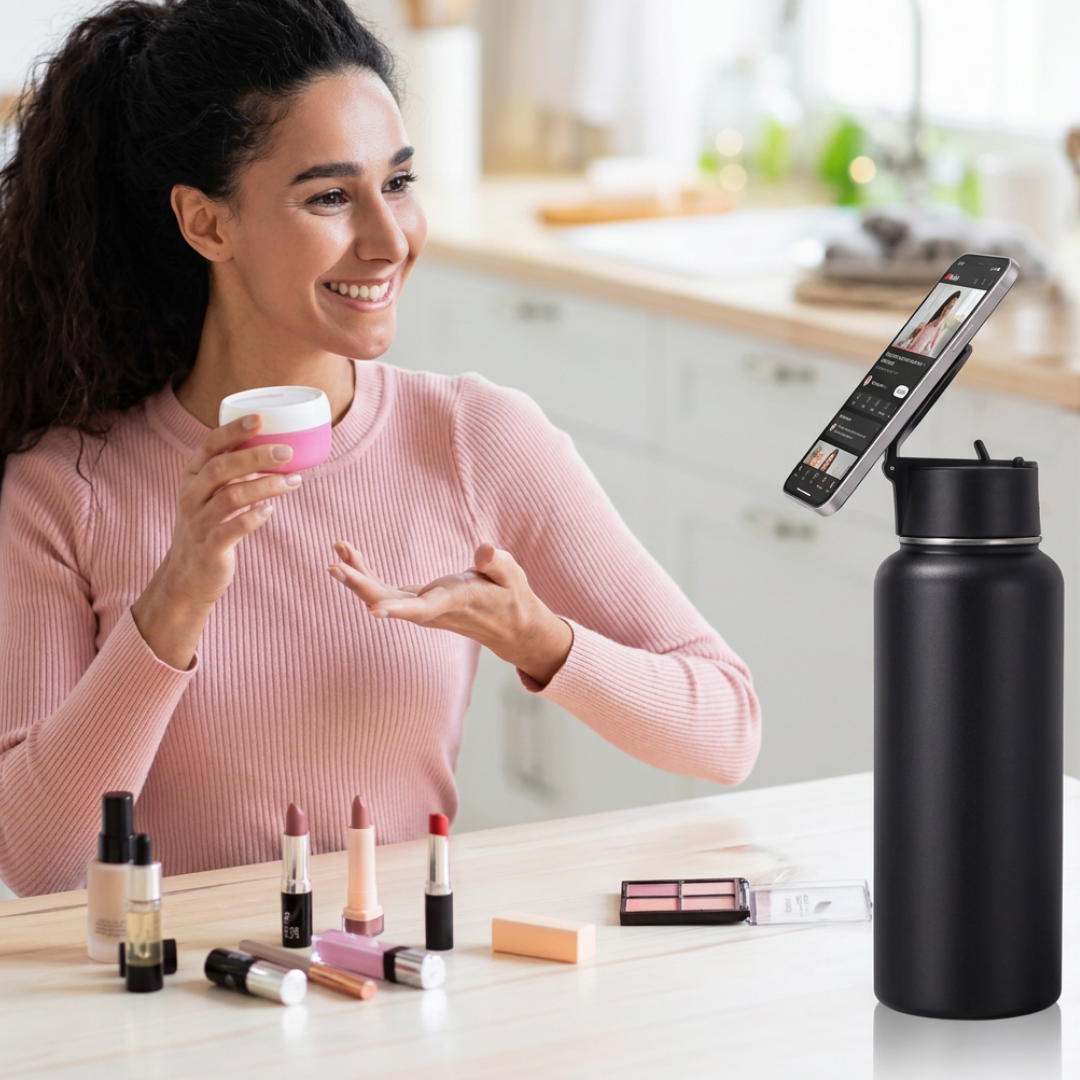 TermoSelfie 2 in 1 cu suport magnetic pentru telefon